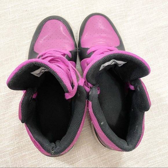 Jordan Youth 1 Flight 3 High Top Sneakers Purple youth Size 6.5 = women's size 8 - Picture 3 of 11